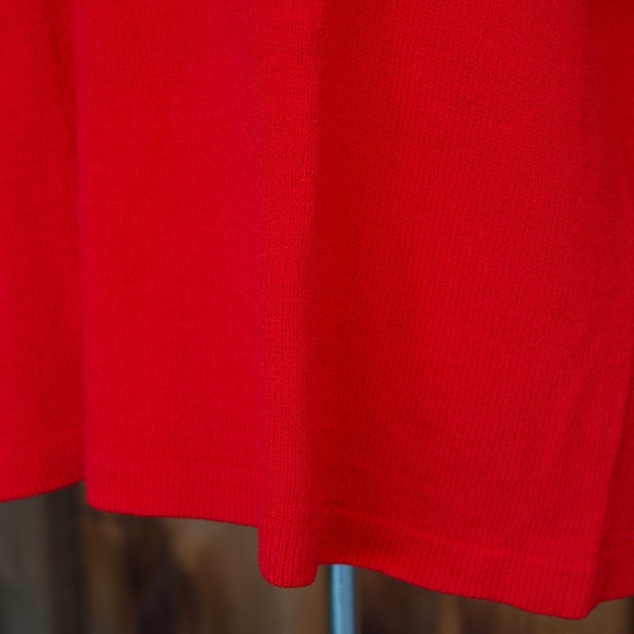 Vintage St. John Sport By Marie Gray RED Knitted Short Sleeve Top Woman's L - Picture 8 of 16